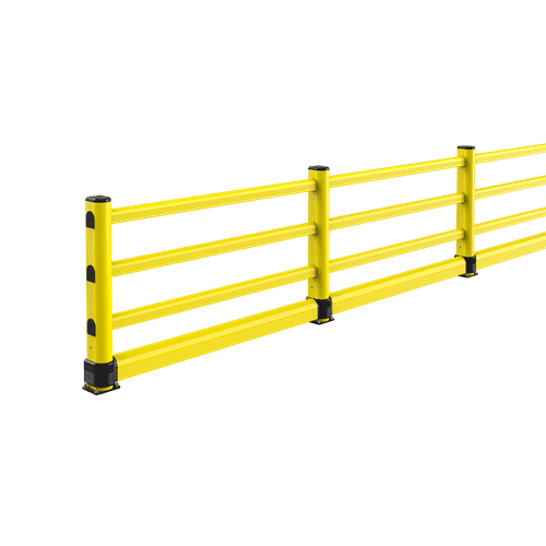 Barrera de seguridad peatonal PED150 con refuerzo en suelo 2000x1100 mm