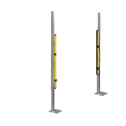 Barrera De Seguridad De Tres Radios Sin Protecciones Perimetrales Metálicas