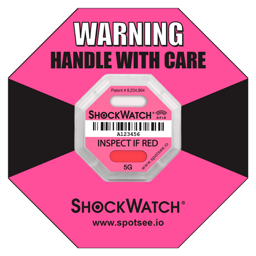 Indicador de impacto ShockWatch RFID 5G (Rosa)- 100 Unidades