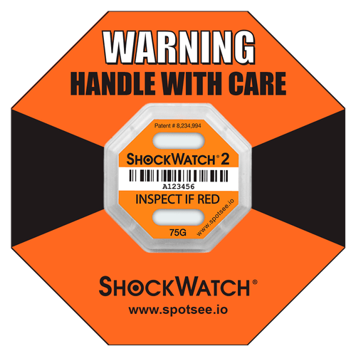 Indicador de impacto ShockWatch 2 - 75G- 100 Unidades