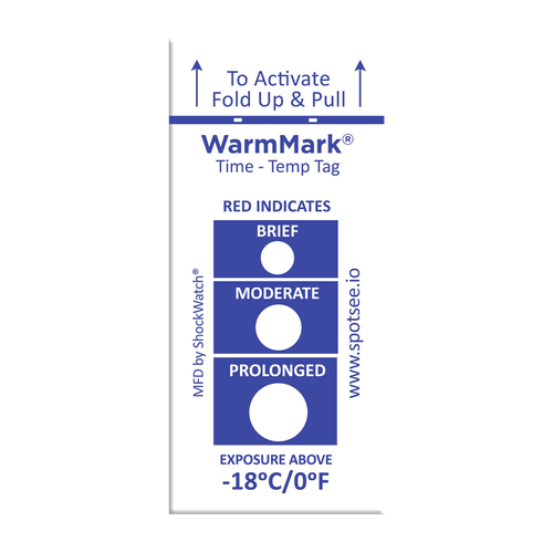 Indicador de temperatura WarmMark  Short-Run -18C/0F - 100 Unidades