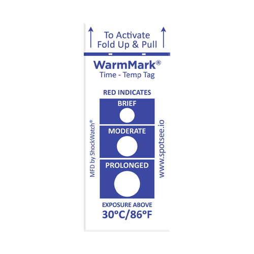 Indicador de temperatura WarmMark  Short-Run 30C/86F- 100 Unidades