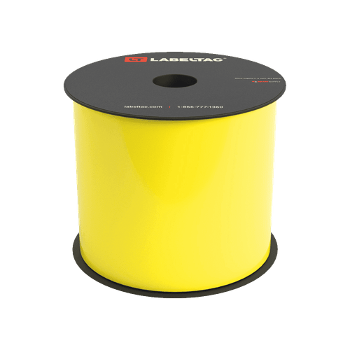 Etiqueta Amarilla Fosforescente Rollo de 4" x 150'