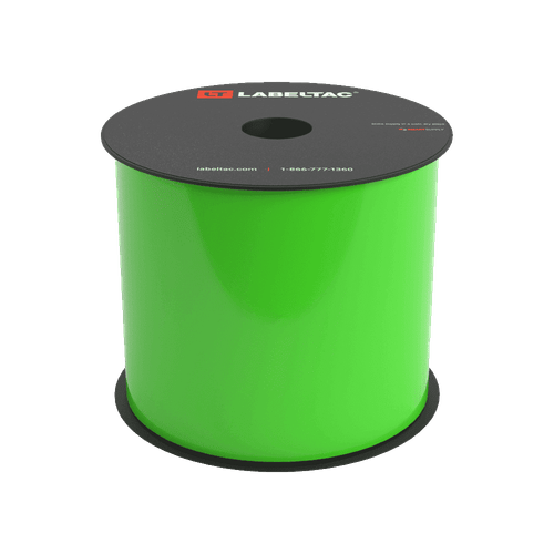Etiqueta Verde Fosforescente Rollo de 4" x 150'