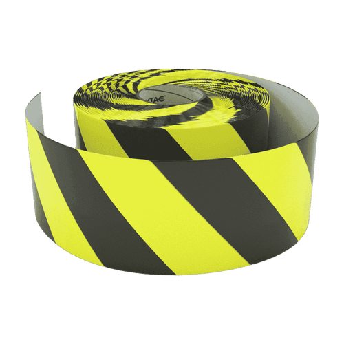 Cinta Reflectiva Negro/Amarillo 4" x 100'