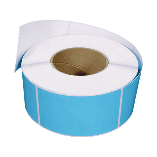 Etiqueta térmica fondo azul 4x6" Rollo 1000 (10 Cajas)