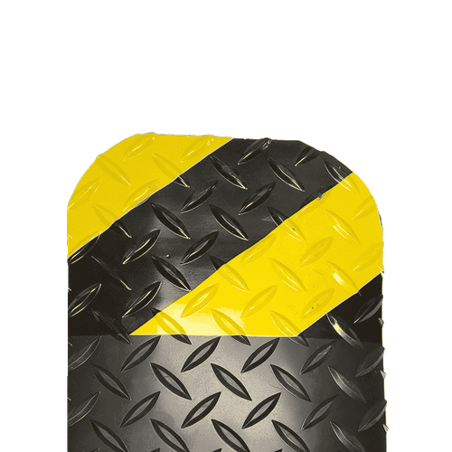 Tapete antifatiga negro borde gris-amarillo 24"x36" x 9/16"