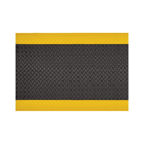 Tapete de seguridad Negro borde amarillo 24" x 36" x 3/4"