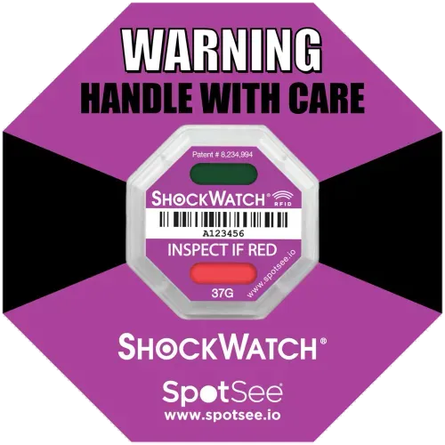 Indicador de impacto ShockWatch RFID 37G Morado - 100Pzas