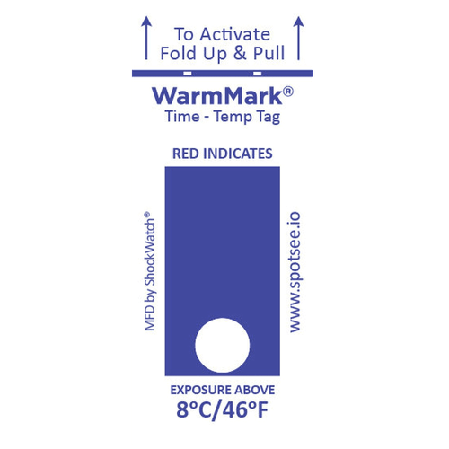 Indicador de temperatura 8°C/46°F - 100 Piezas