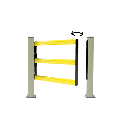 Puerta abatible de seguridad peatonal de doble sentido PD150