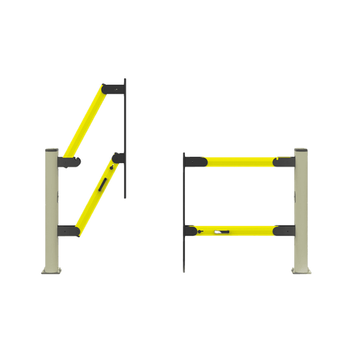 Puerta abatible de seguridad con elevación 2200x4000mm doble